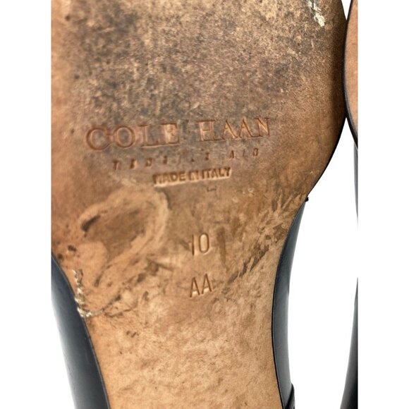 *Vintage Cole Haan Tensile Air Cap Toe Pumps Size 10AA Blue Classic Navy Italy - Picture 16 of 16